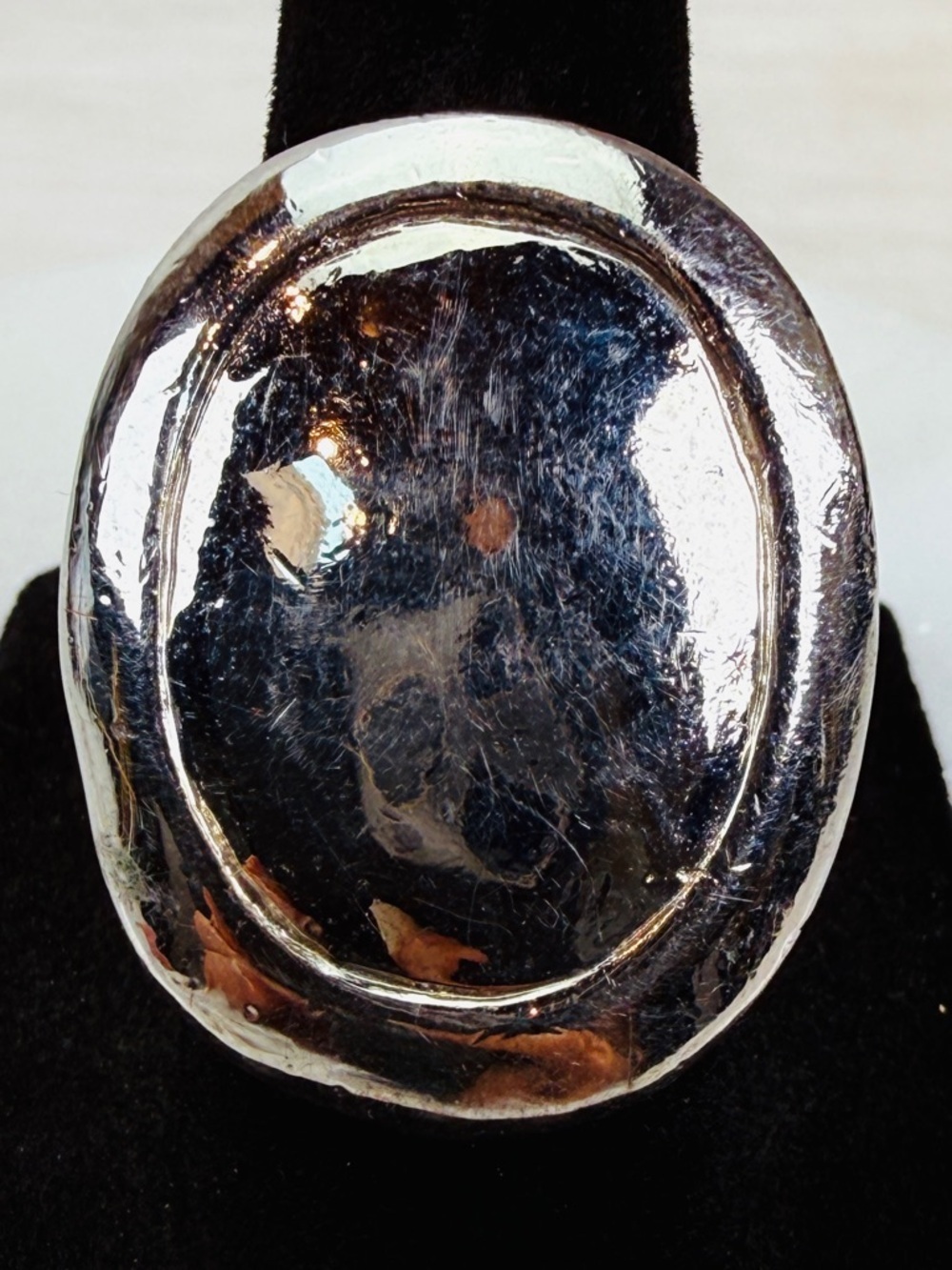 Vintage chunky, Silvertone statement ring, size 7
